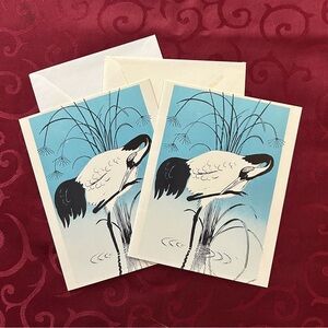 5/$15 Elegant Crane Greeting Cards- Peace on Earth